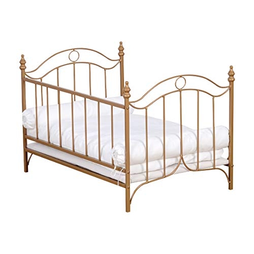 Babyland Pet Bed, Dog Bed with Metal Frame and Detached White Velvet Cushion with 2 Pillow for Small Dog