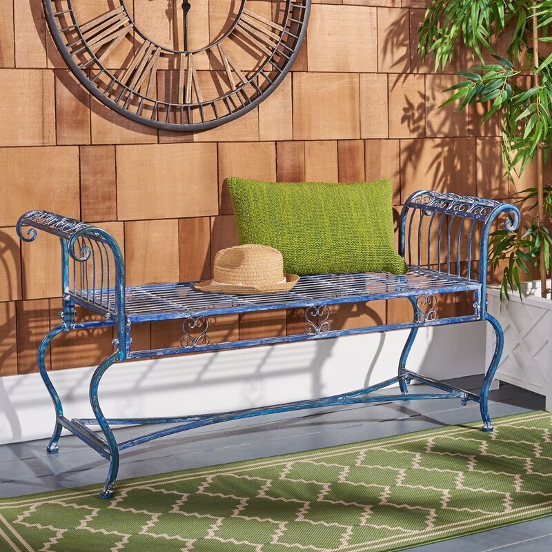 Backless Vintage Outdoor Bench