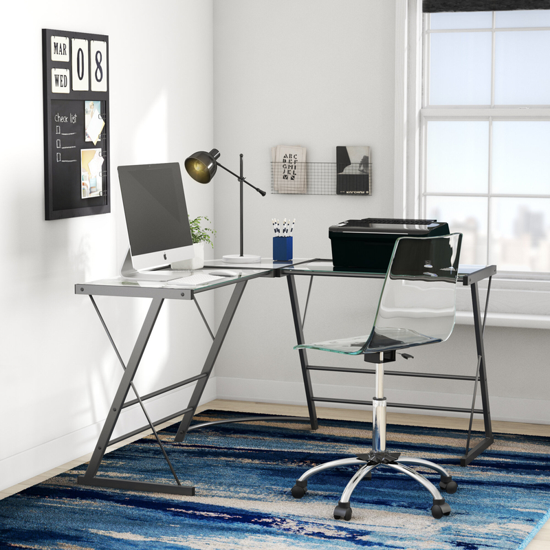 L Shaped Glass Desks Ideas On Foter