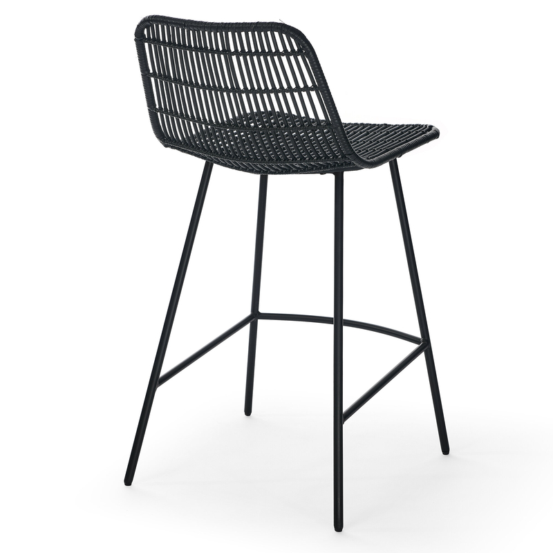 afia woven counter stool black