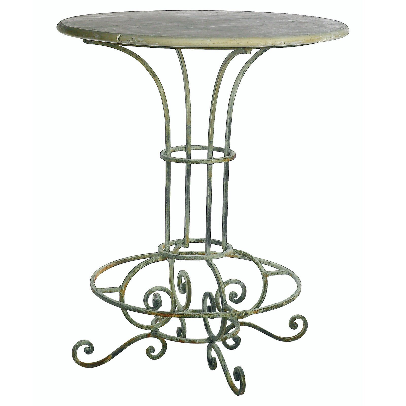 Bar Height Wrought Iron Table With Footrest