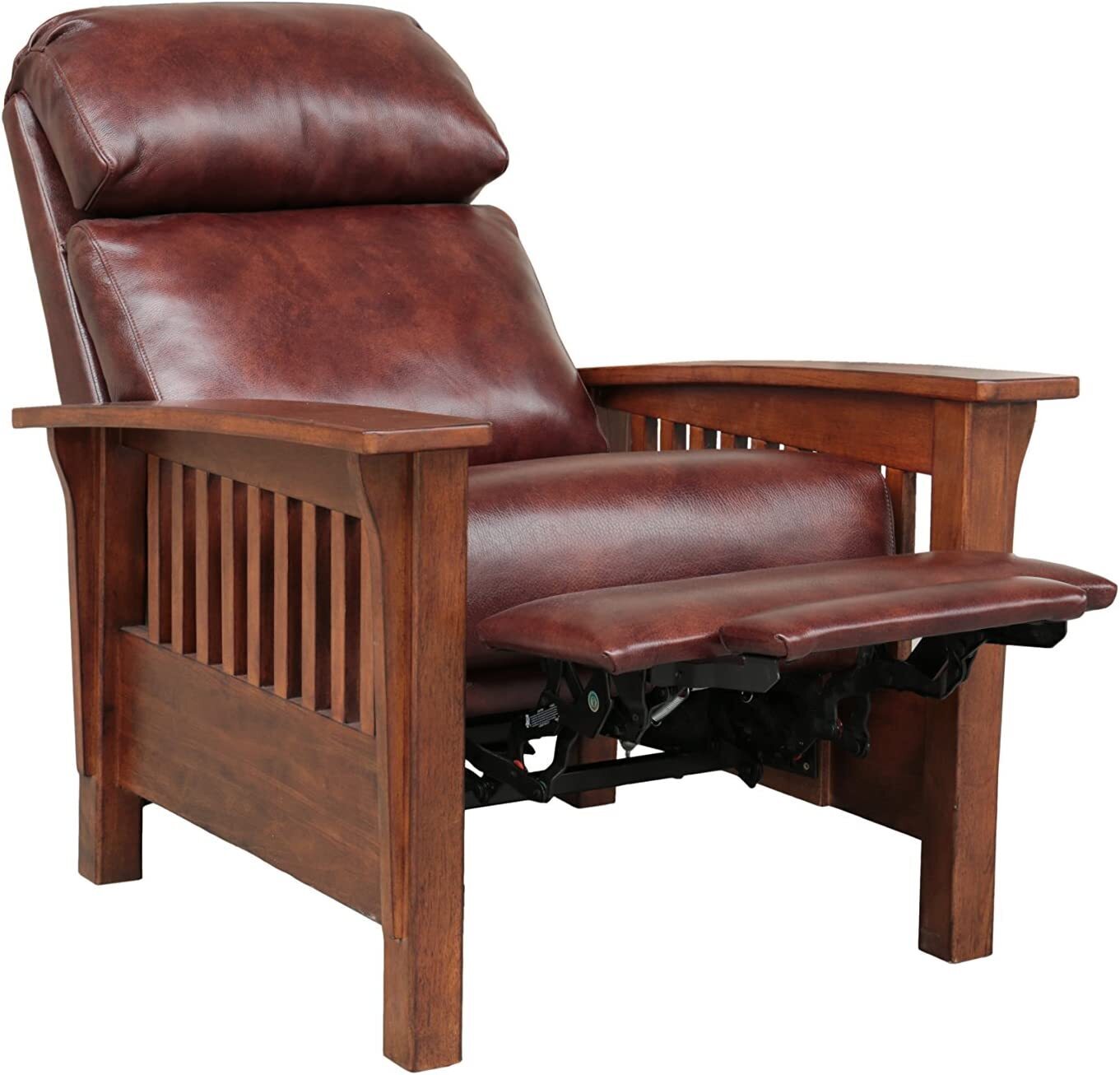 Barcalounger Craftsman All Leather Push Back Recliner Chair
