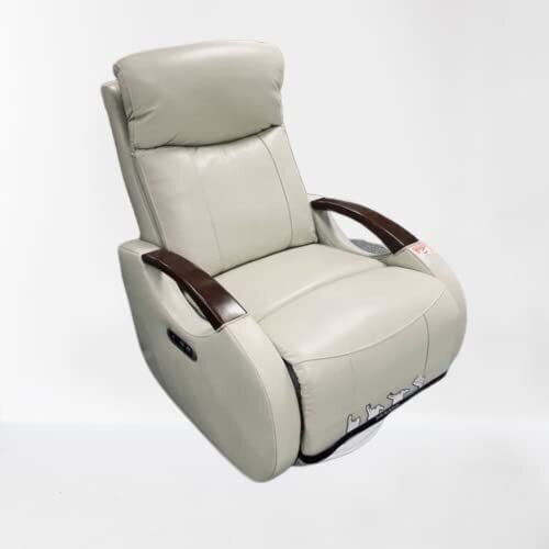 Barcalounger Leather Recliner Power Swivel Glider
