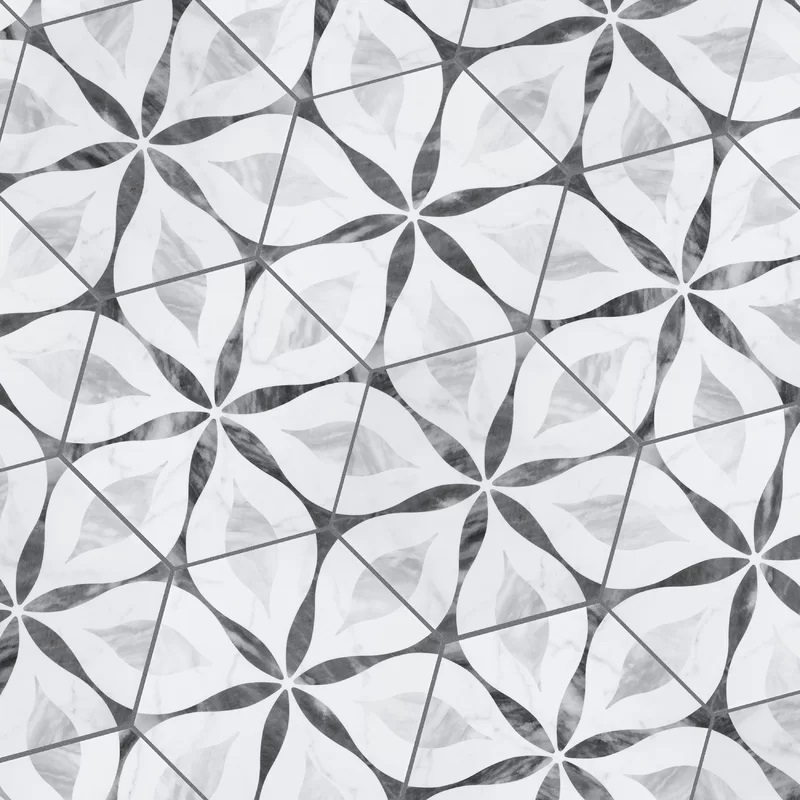 Bardiglio Hexagon Tile Backsplash