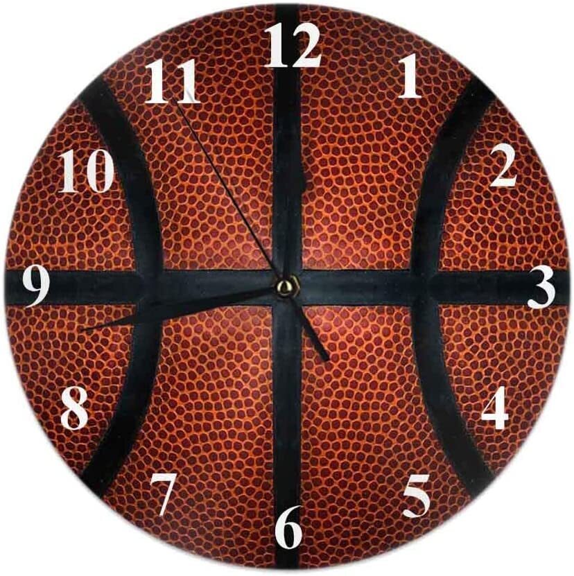 Basketball Leather Texture Clock for the Wall