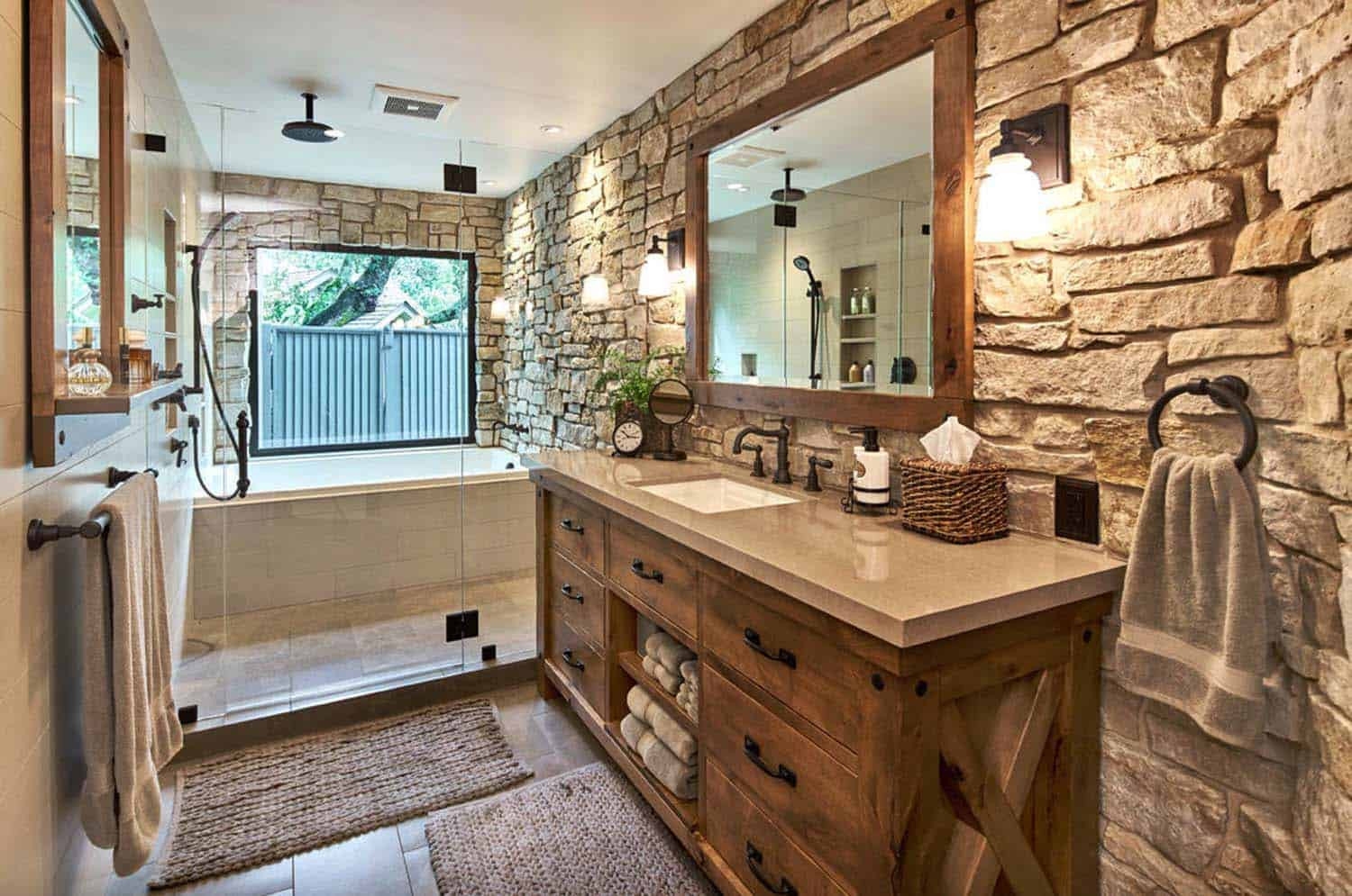 Bathroom With Multiple Rustic Textures Combined 