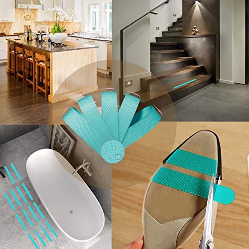 Shower Floor Non Slip Stickers Stairs EPNT 24 PCS Bathtub Stickers Non-Slip Adhesive Strip Showers Safety Shower Strips Adhesive Decals with Scraper for Tubs 