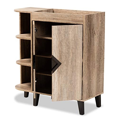 Baxton Studio Shoe Cabinets, Brown/Black