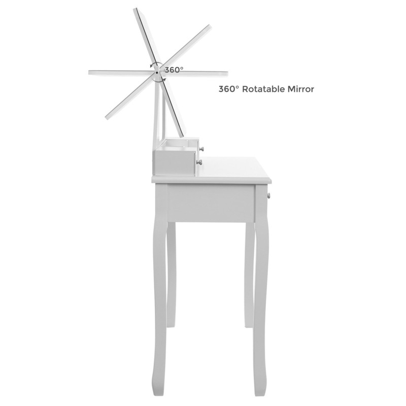 Beauregard 31.5'' Wide Vanity Set with Stool and Mirror