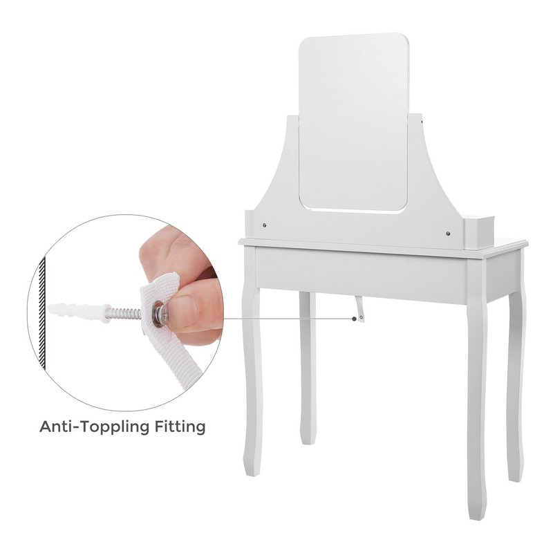 Beauregard 31.5'' Wide Vanity Set with Stool and Mirror