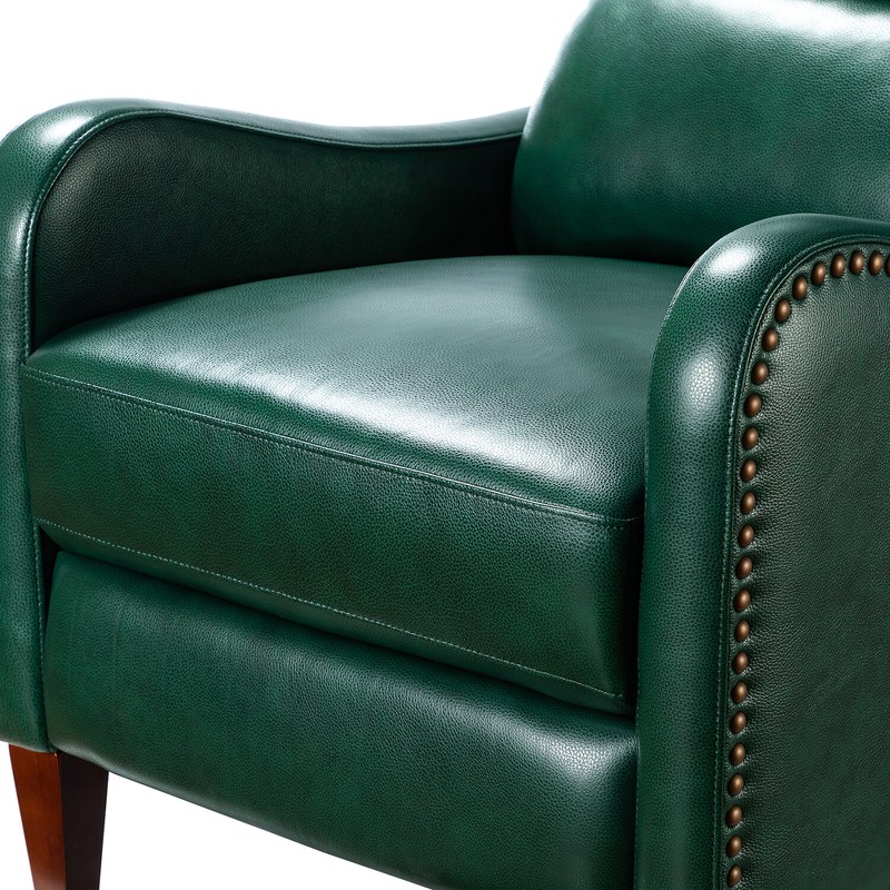 Beecher 28.75'' Wide Genuine Leather Manual Club Recliner