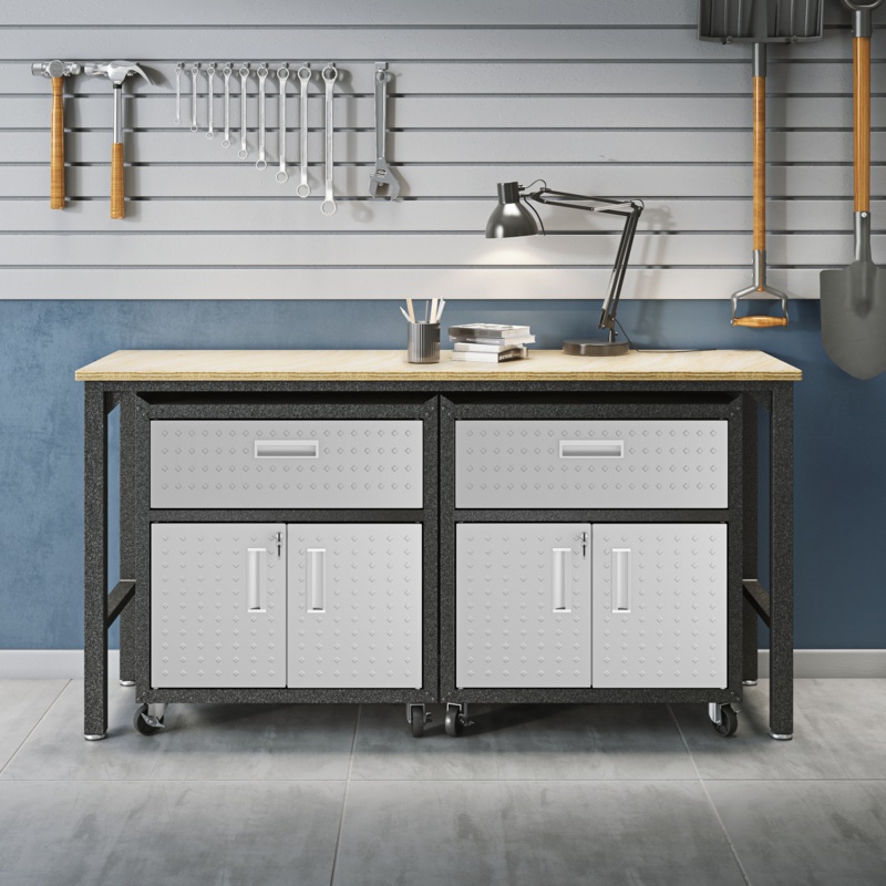 Ben 72" W Butcher Block Top Workbench