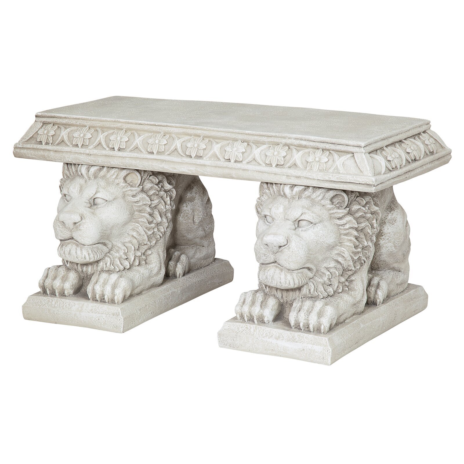 Bench with Lion Ornaments