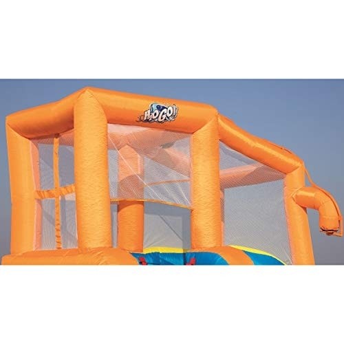 Bestway Hurricane Tunnel Blast Inflatable Water Park Play Center | Includes Big Water Slide, Water Blob, Climbing Wall, and Pool Area | Outdoor Summer Fun for Kids & Families