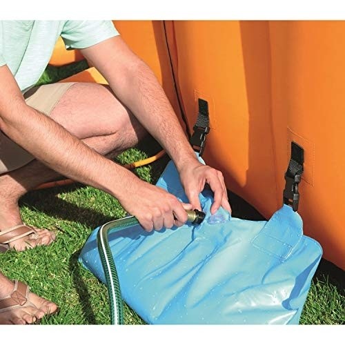 Bestway Hurricane Tunnel Blast Inflatable Water Park Play Center | Includes Big Water Slide, Water Blob, Climbing Wall, and Pool Area | Outdoor Summer Fun for Kids & Families