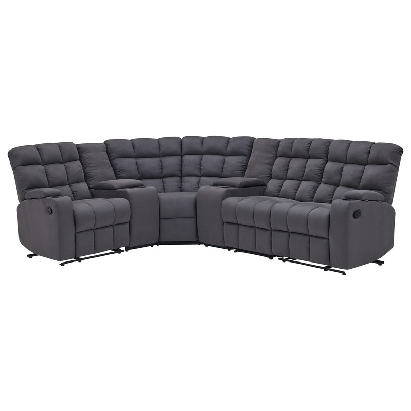 Bewley 96.25" Wide Symmetrical Reclining Corner Sectional