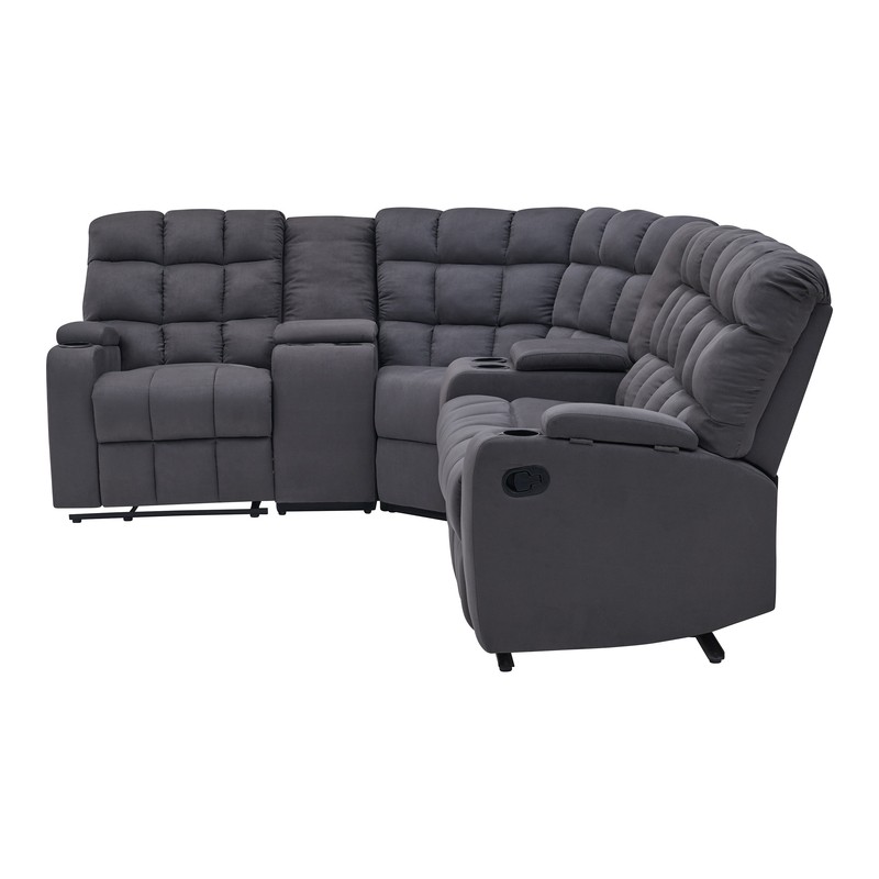 Bewley 96.25" Wide Symmetrical Reclining Corner Sectional