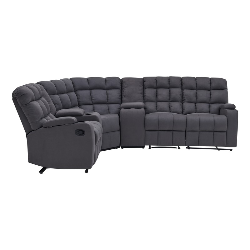 Bewley 96.25" Wide Symmetrical Reclining Corner Sectional