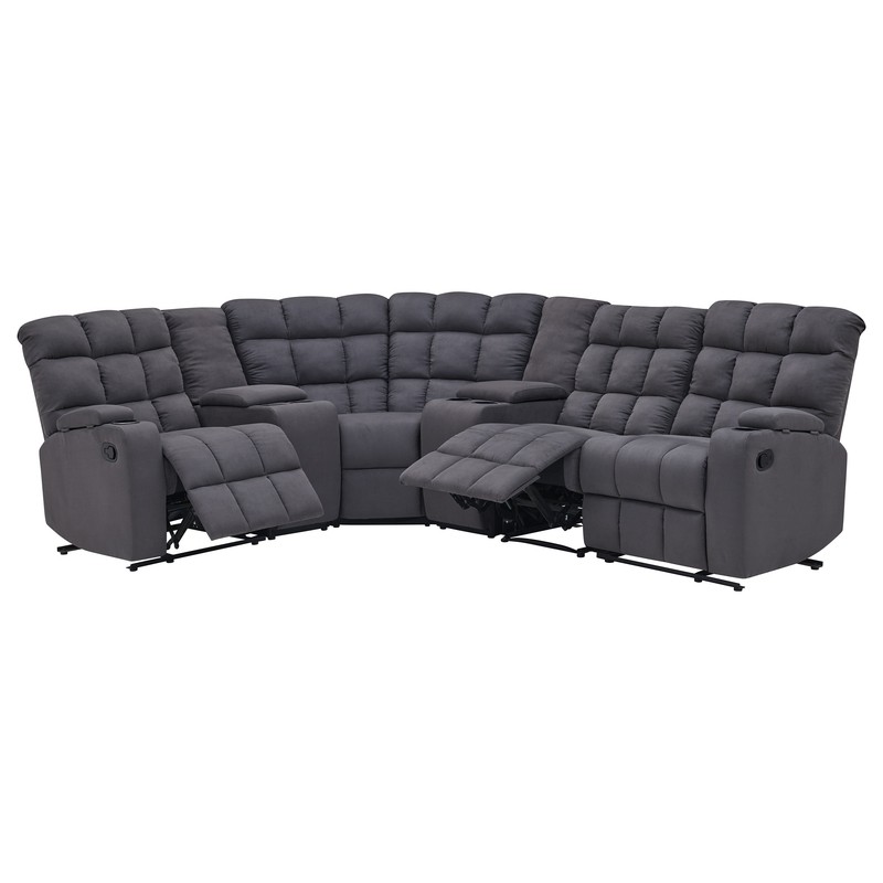 Bewley 96.25" Wide Symmetrical Reclining Corner Sectional