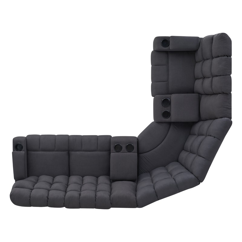 Bewley 96.25" Wide Symmetrical Reclining Corner Sectional