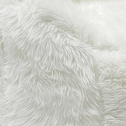 "Big Joe Milano Beanbag Chair Ivory Shag"