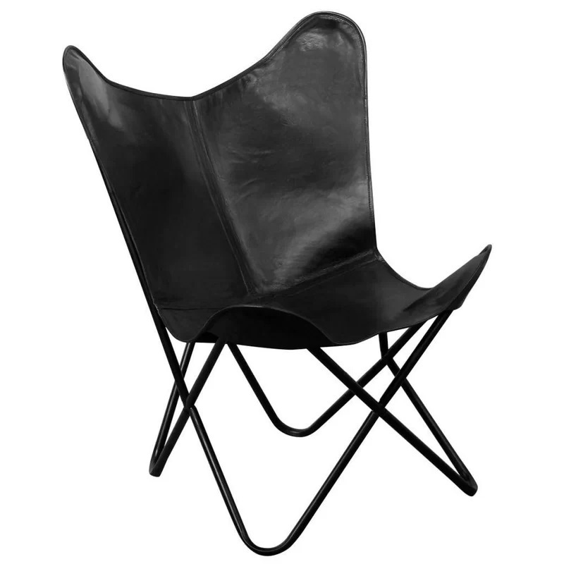 Black Modern Leather Accent Chairs