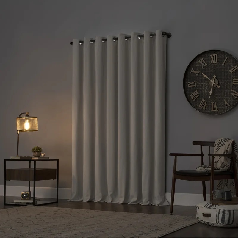 Blackout French linen curtains