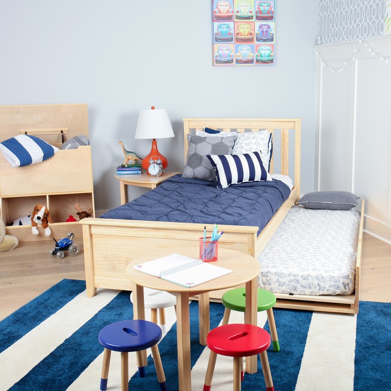 Boling Twin Solid Wood Platform Bed with Trundle by Harriet Bee