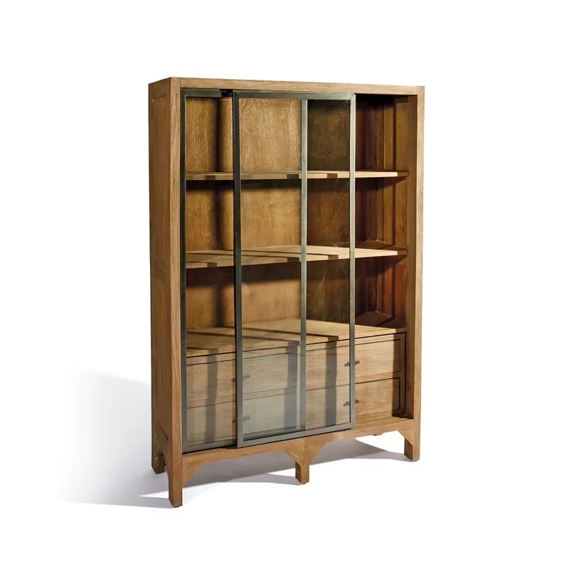 Bookcase With Sliding Glass Doors
