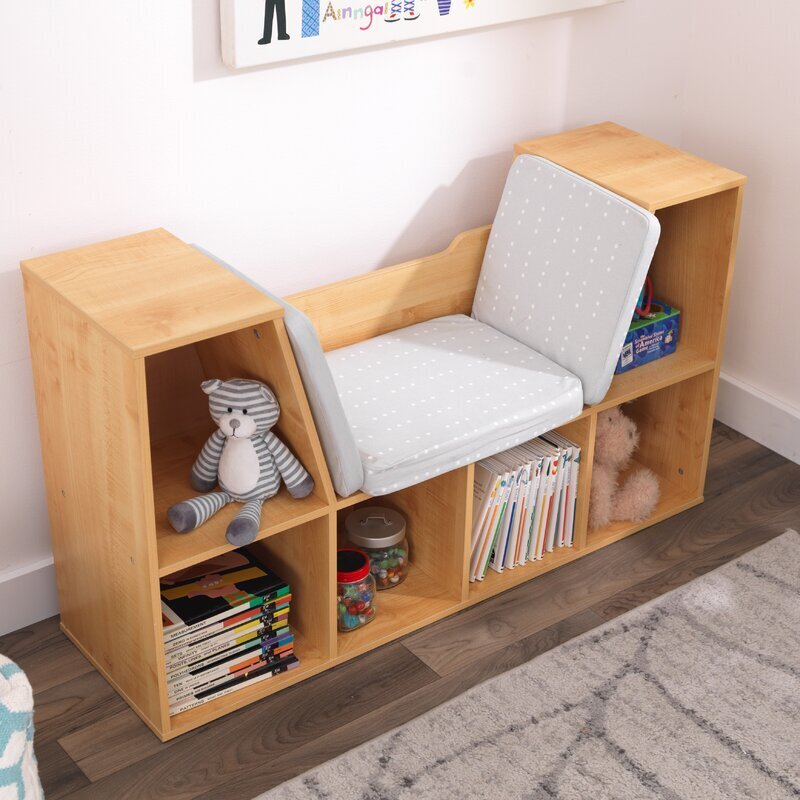 Bookshelf Bench With Three sided Midsection