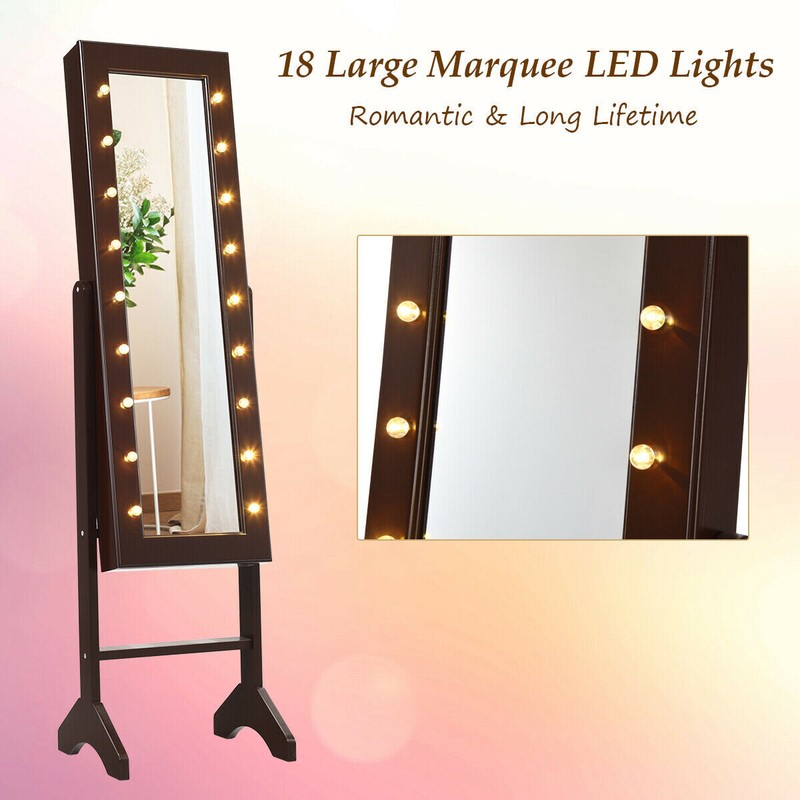 Bowen 14'' Wide Jewelry Armoire with Mirror