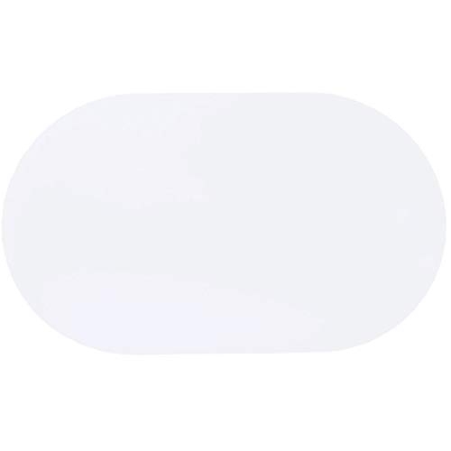 BOWERY HILL Chrome Plated Oval Dining Table with White Top