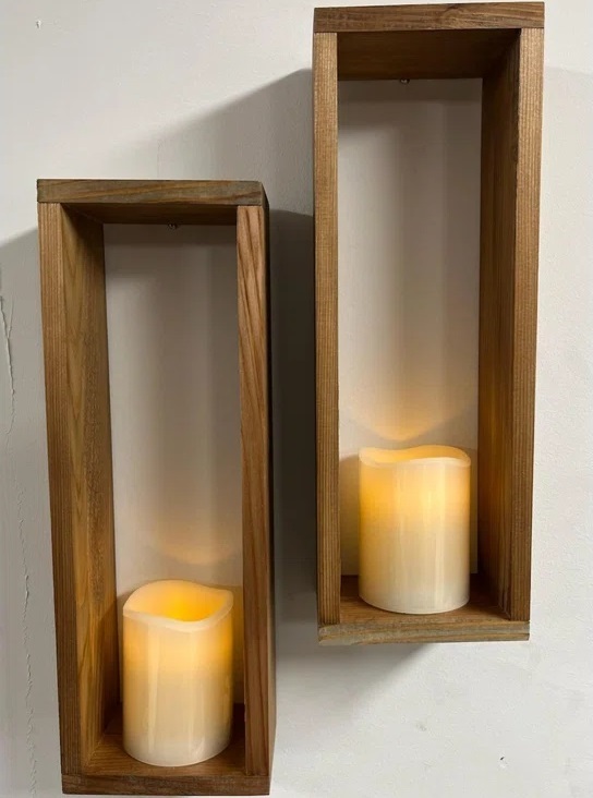 Box Style Wall Candle Holders