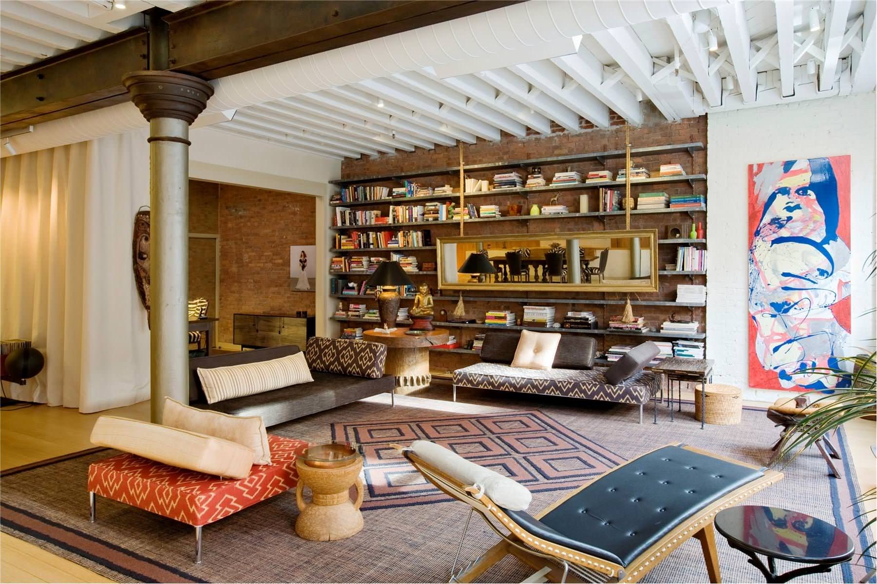 Brick Wall With Floating Style Shelves