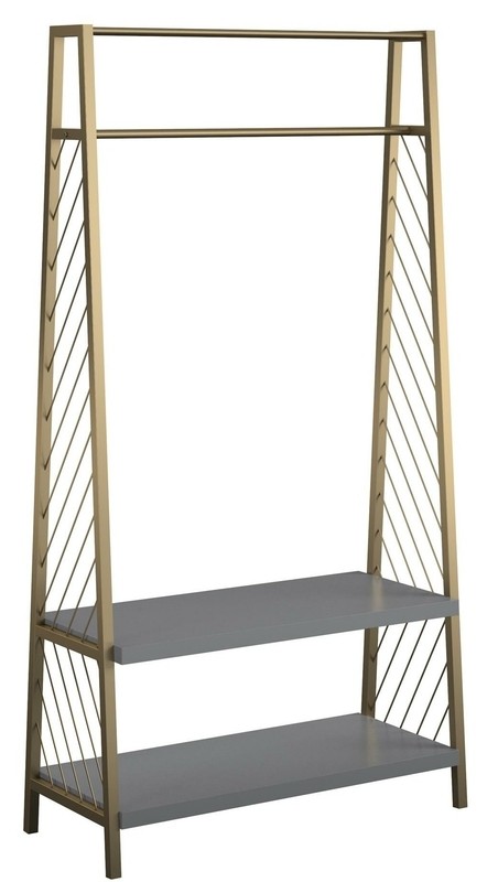 Brielle 37.4'' Wide Steel Hall Tree with Shoe Storage
