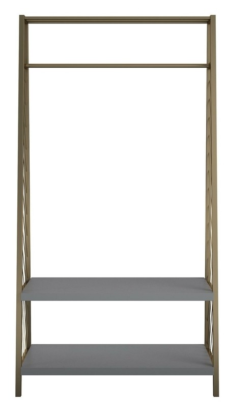 Brielle 37.4'' Wide Steel Hall Tree with Shoe Storage