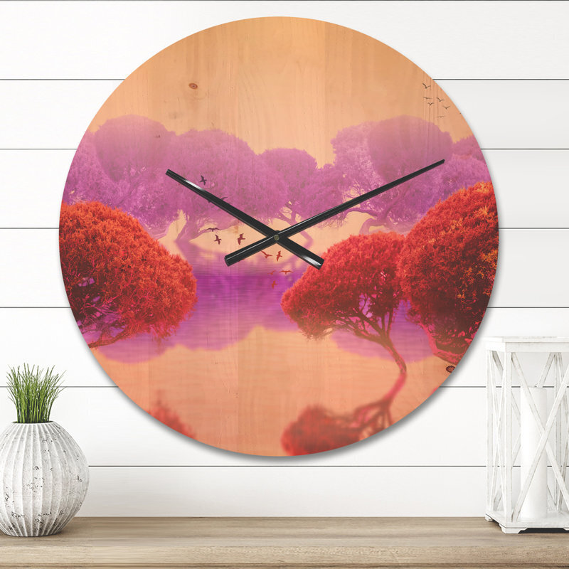 Bright Sunset Wall Clock Made in Japan