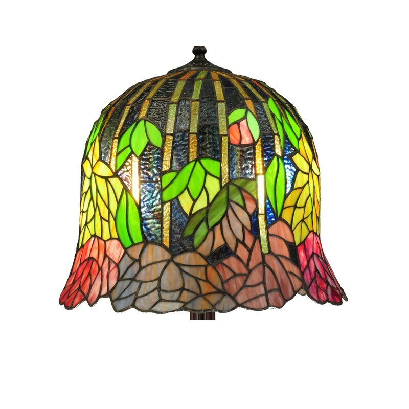 Brightly Colored Painted Bell Shaped Glass Shade