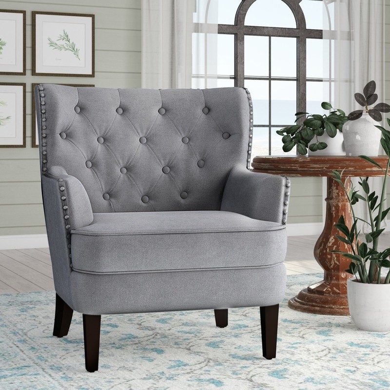 Brogyn 30'' Wide Tufted Wingback Chair