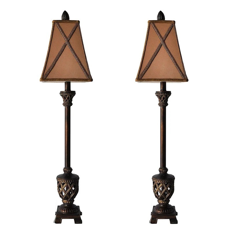 Bronze Urn Style Tall Thin Lamp