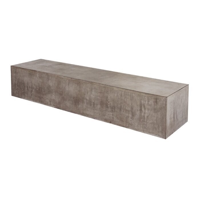 Brown Concrete Slab Bench
