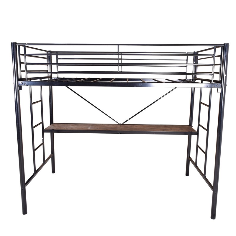 Brunk Twin Platform Loft Bed with Built-in-Desk by Viv + Rae™