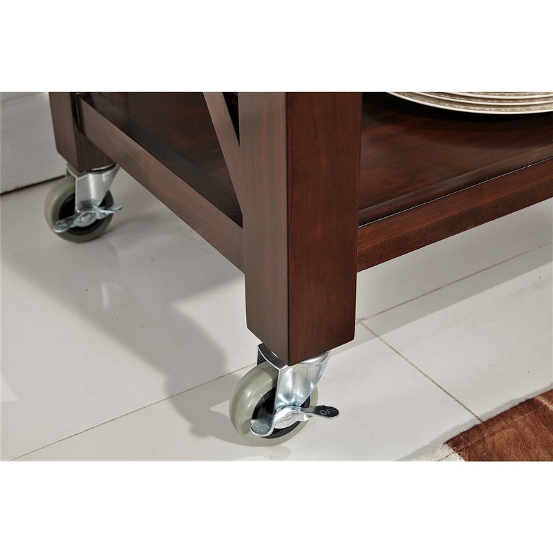 Brycen 48.5'' Wide Rolling Kitchen Cart with Marble Top