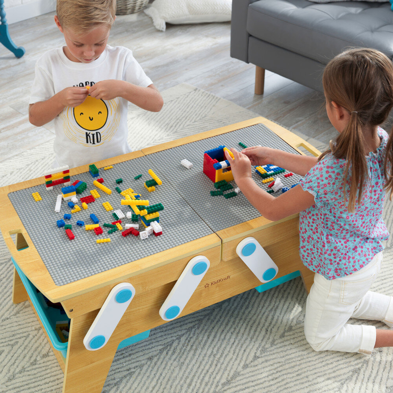 Toddler Table with Storage and Building Bricks Foter