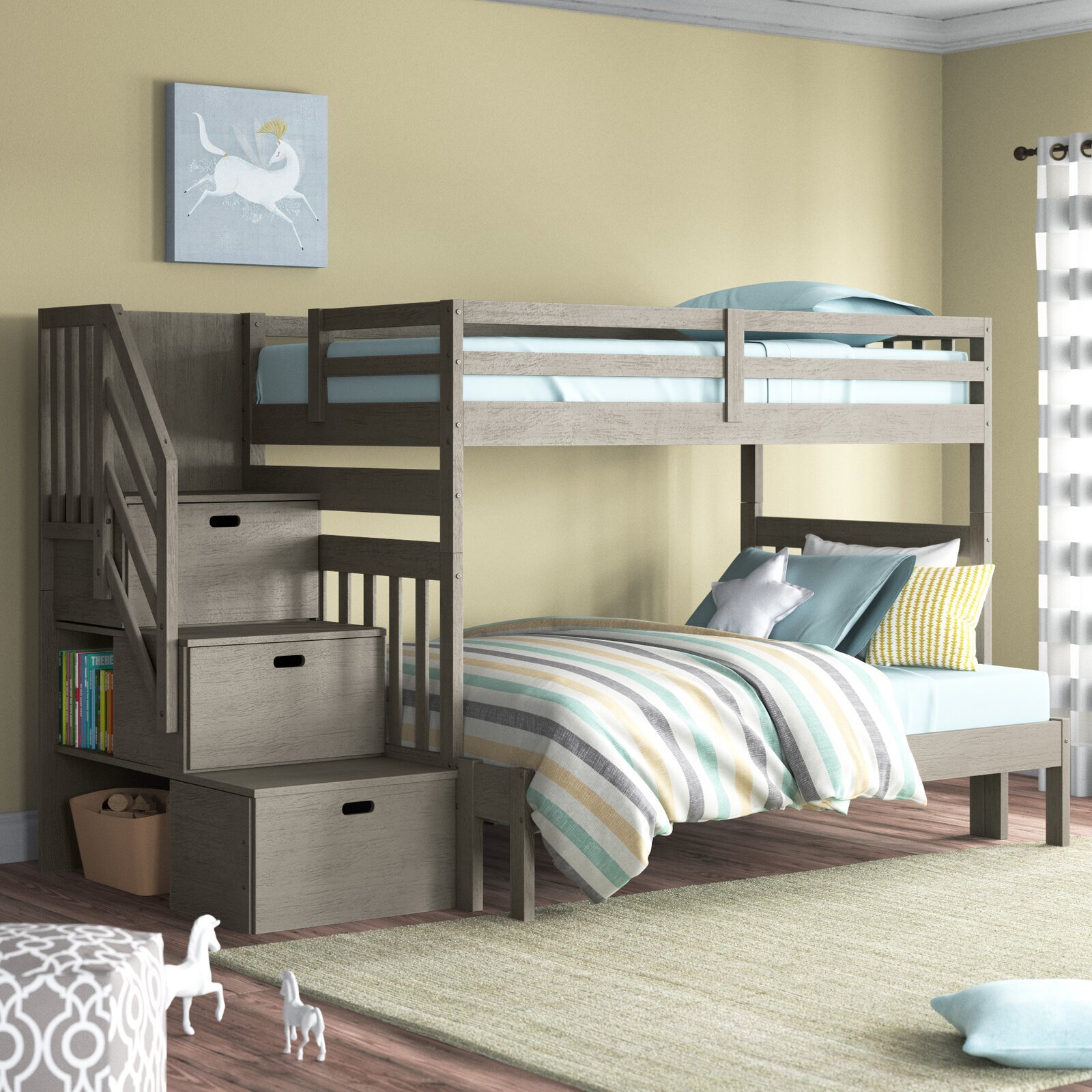 Bunk Bed in Weathered Wood