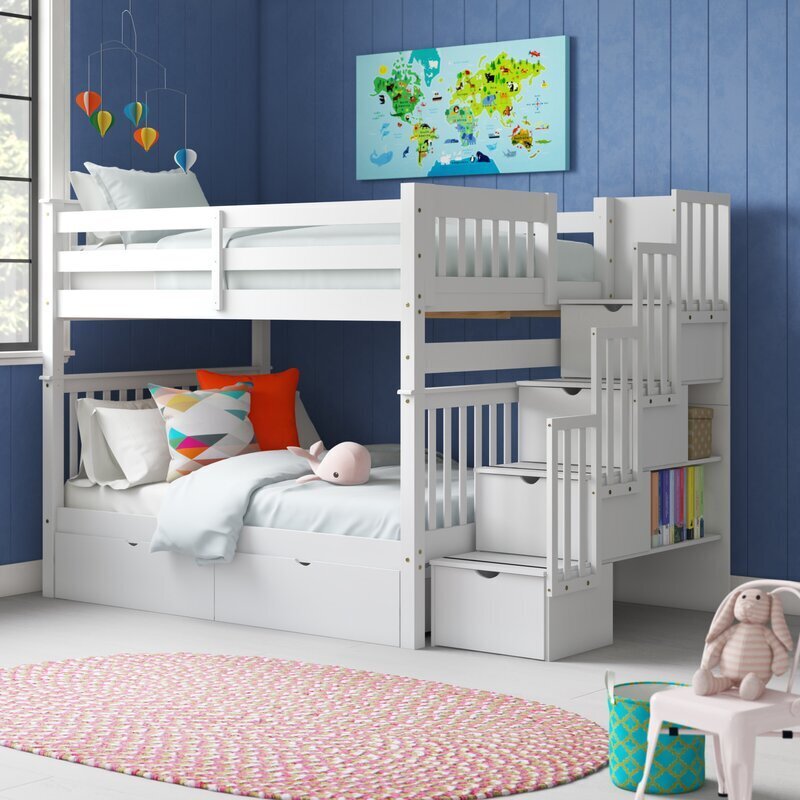 Bunk with Drawers and Shelf