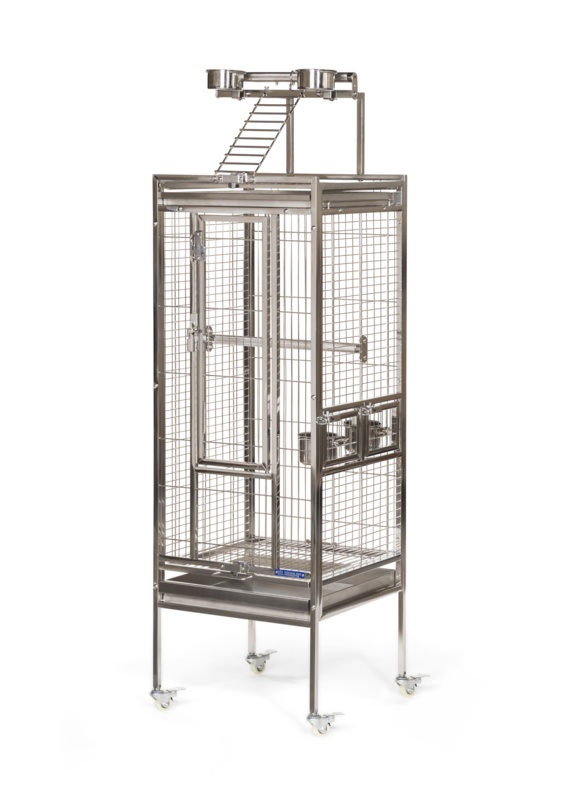Stainless Steel Playtop Bird Cage with Wheels