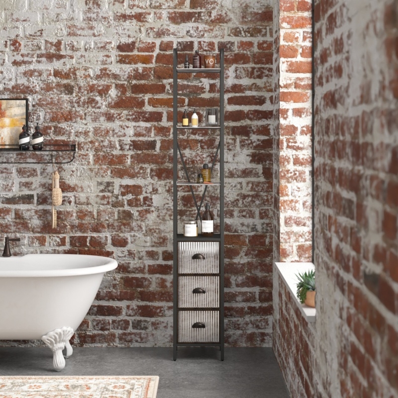 Carlisle Metal Freestanding Linen Cabinet