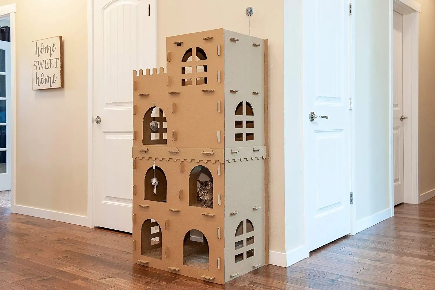 Cardboard Cat Playhouse