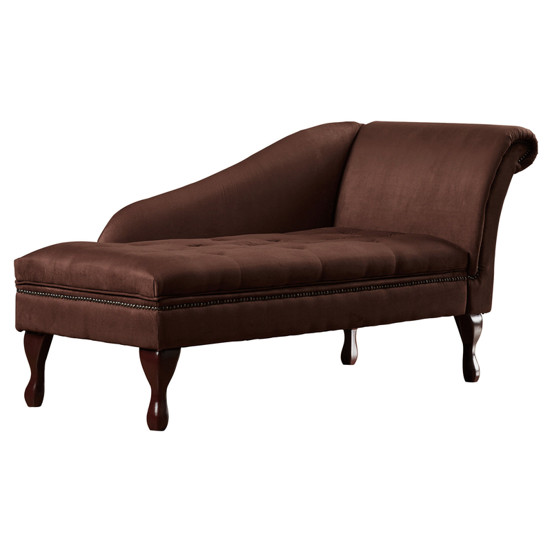 Catalano Tufted Right Arm Recessed Chaise Lounge with Storage